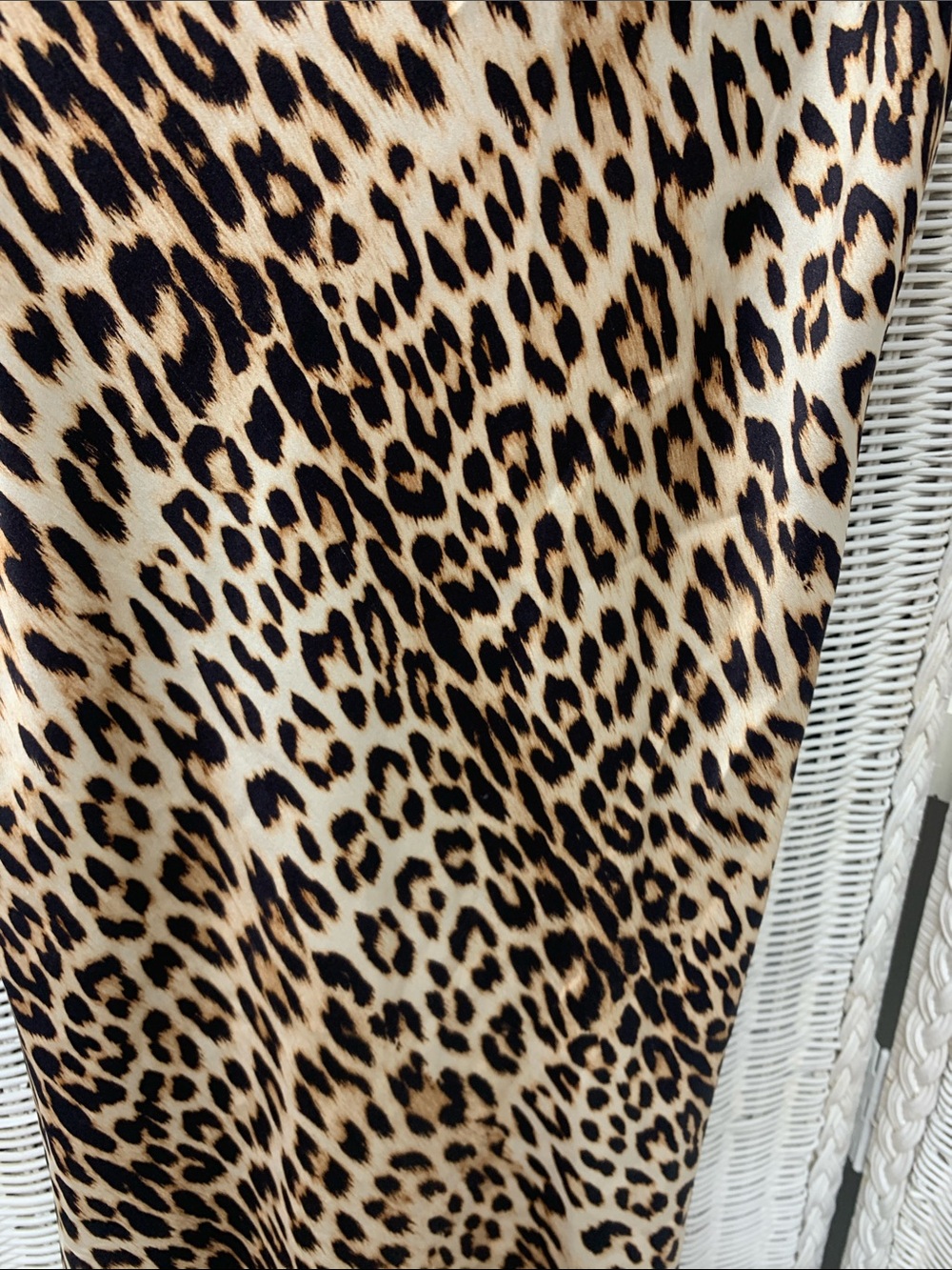 Leopard Print 100 percent silk Mini Dress in Beige/Black - Picture 3 of 6
